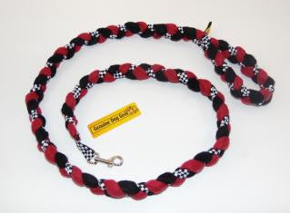 Speedway Braided Fleece Leash ~ Red or Blue