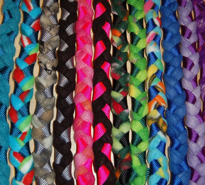 Solid Colored Braided Fleece Leashes ~ Handmade in the USA