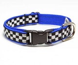 Speedway Buckle Dog Collar ~ Red or Blue