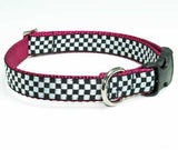 Speedway Buckle Dog Collar ~ Red or Blue