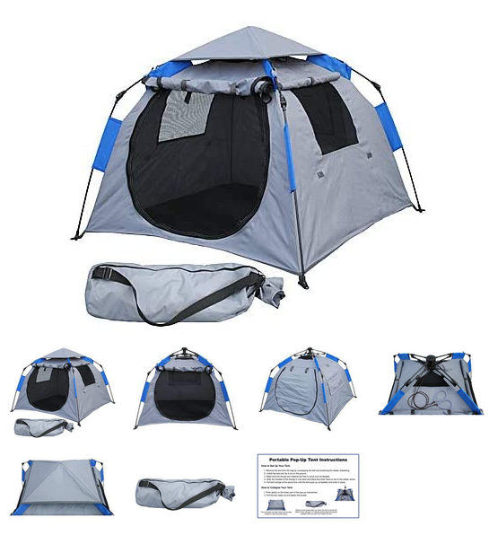 dog camping tent Portable EZ Dog Tent – Planet Blue Dog